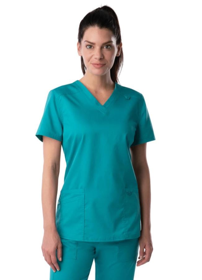 hoksml Womens Tops, Summer Clearance Women's Scrubs Top with Pocket Short  Sleeve Working Uniform Top Nurses Tunic Uniform Clinic Carer O-Neck Tees  Protective Clothing Tops Care Workers T-Shirt Tops 