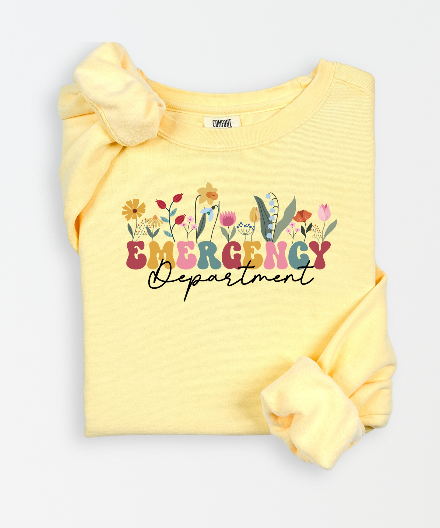 Floral ER Dept Crewneck