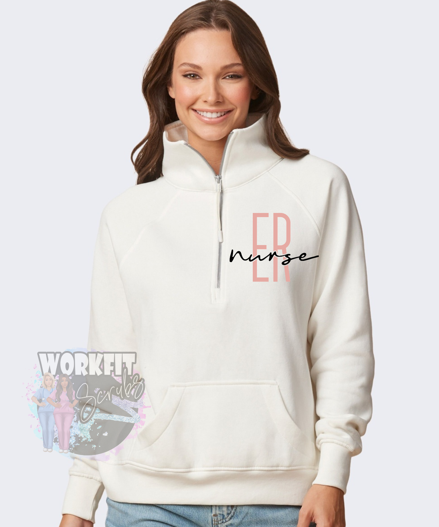 Ladies Boxy Half Zip Sweaters