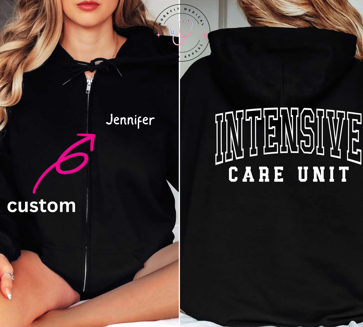 ICU Full Zip Up Hoodies