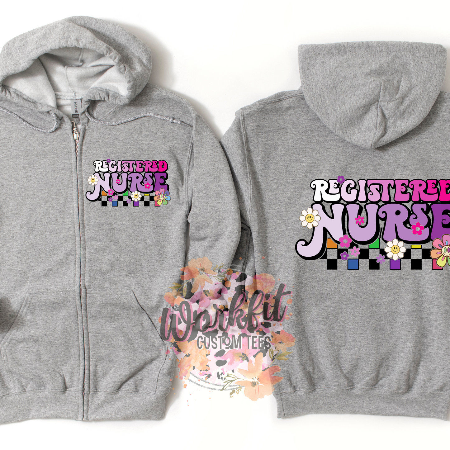 RN retro flower crewneck