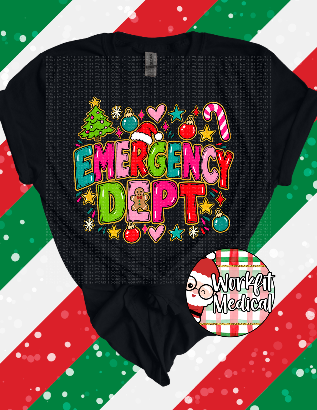 Emergency Dept Christmas Festive T-Shirt