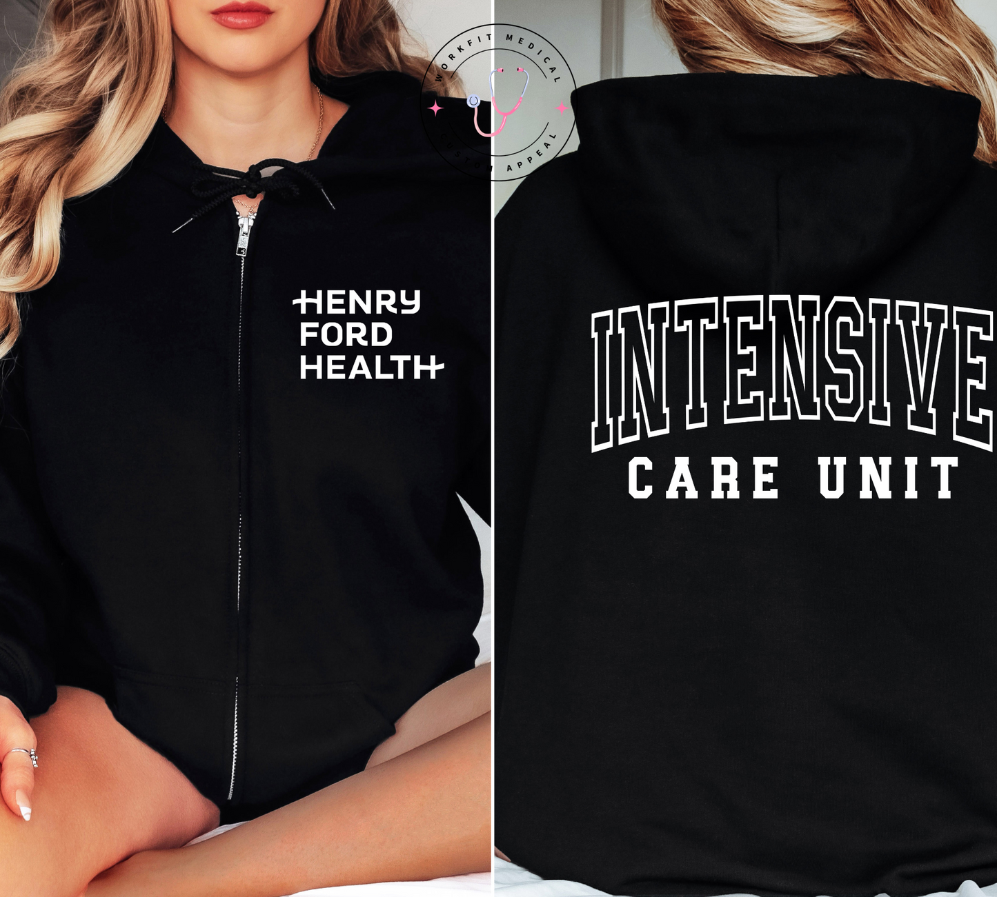 ICU Full Zip Up Hoodies