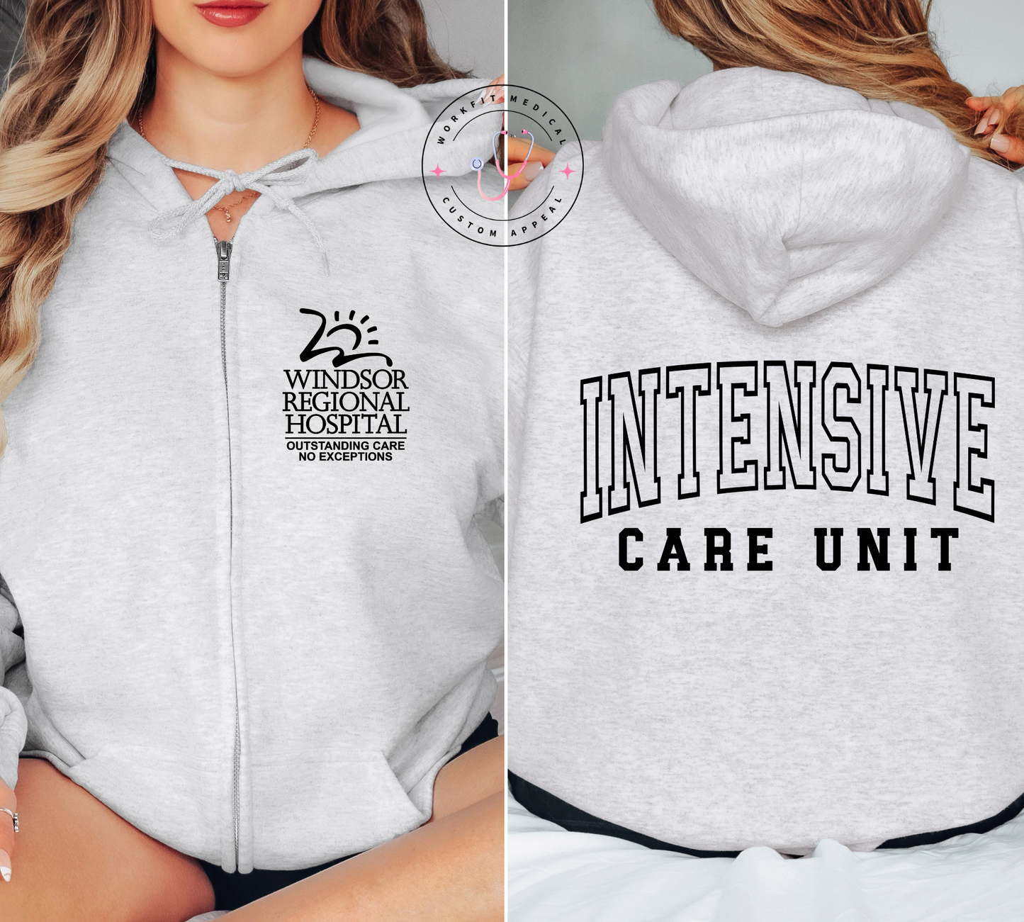 ICU Full Zip Up Hoodies