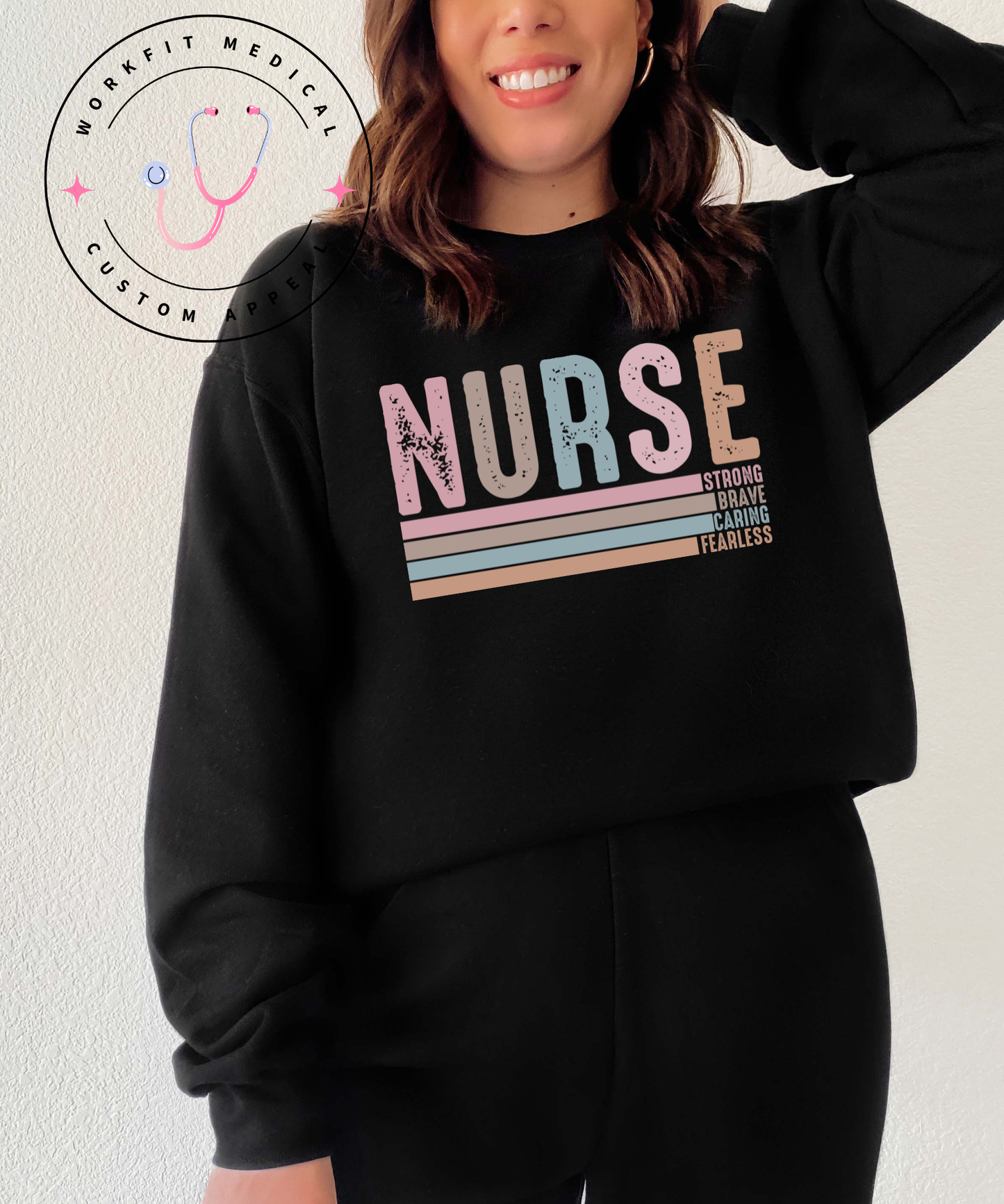 Pink Nurse Crewneck