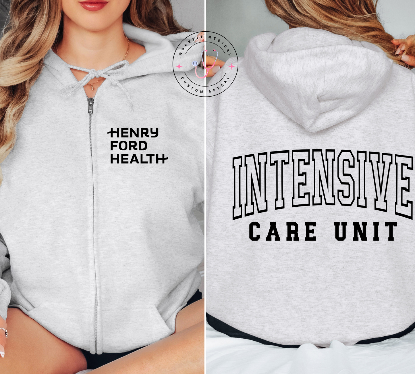 ICU Full Zip Up Hoodies