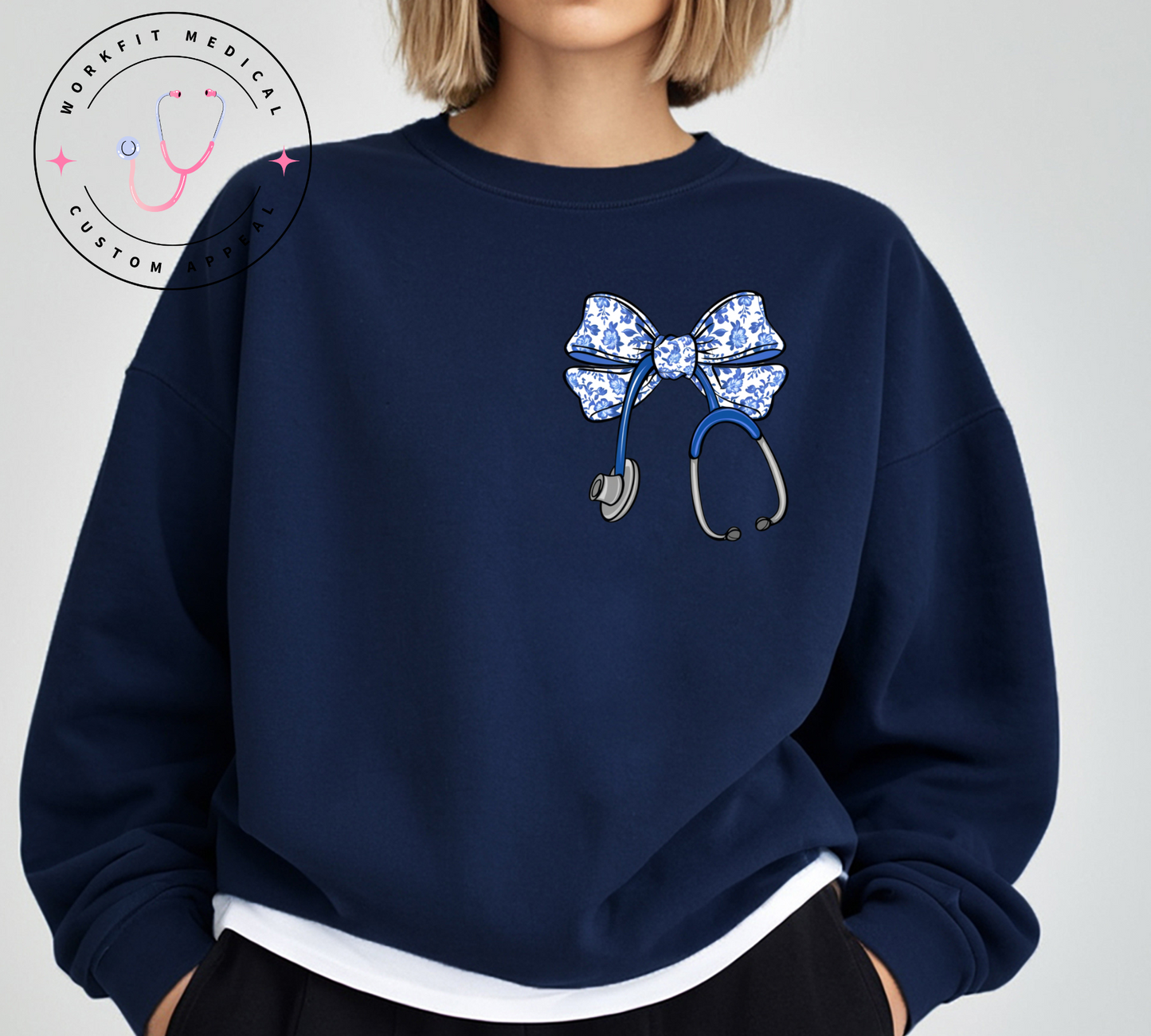 Oversized Blue Bow