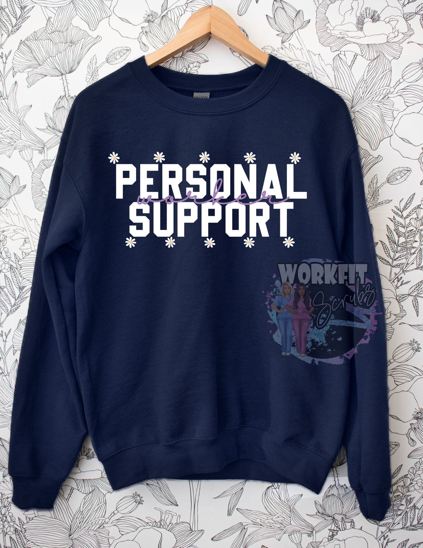PSW mini floral crew