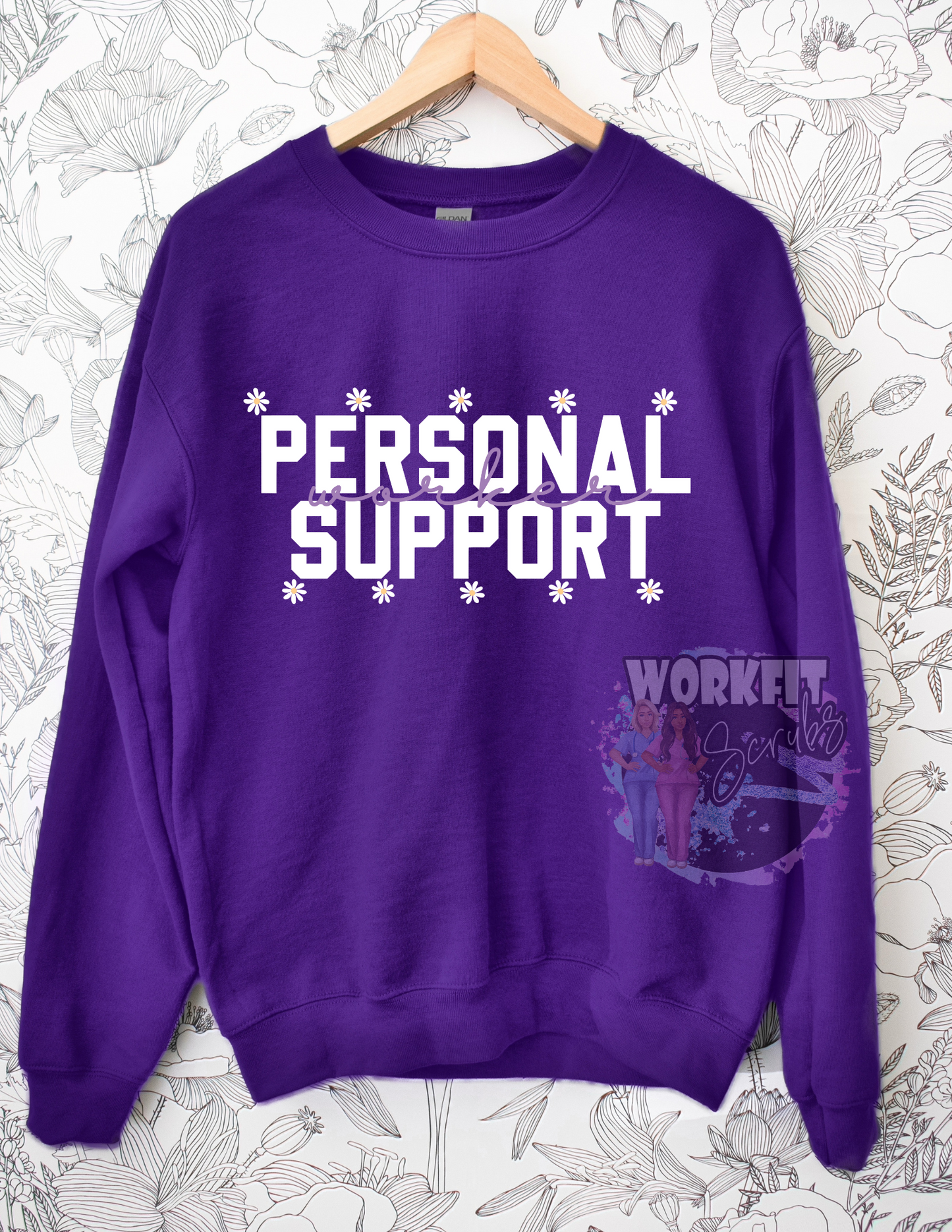 PSW mini floral crew