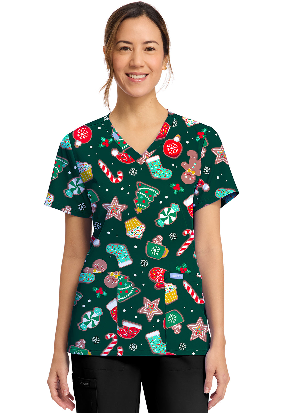 Cherokee V Neck Prints