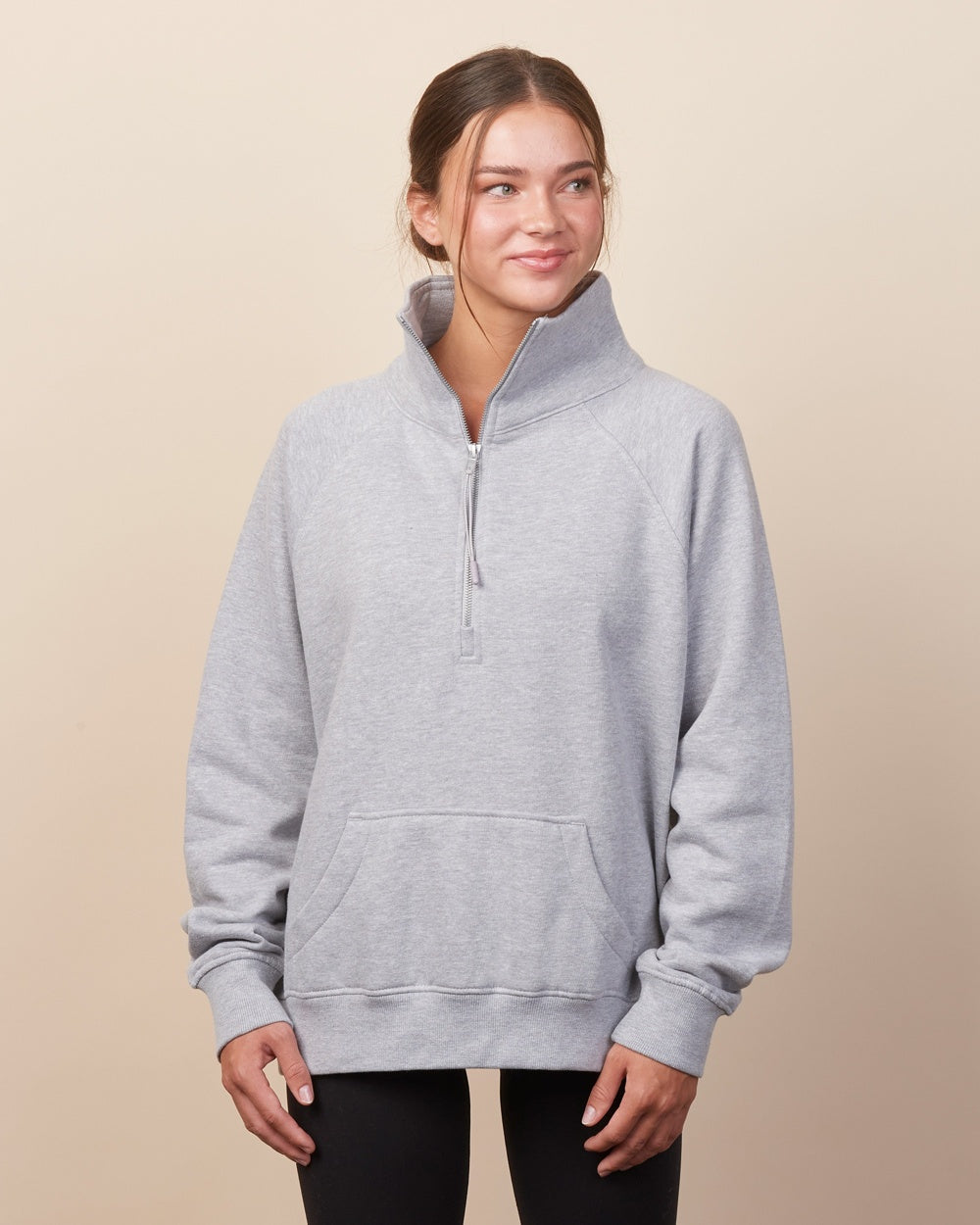 Ladies Boxy Half Zip Fleece