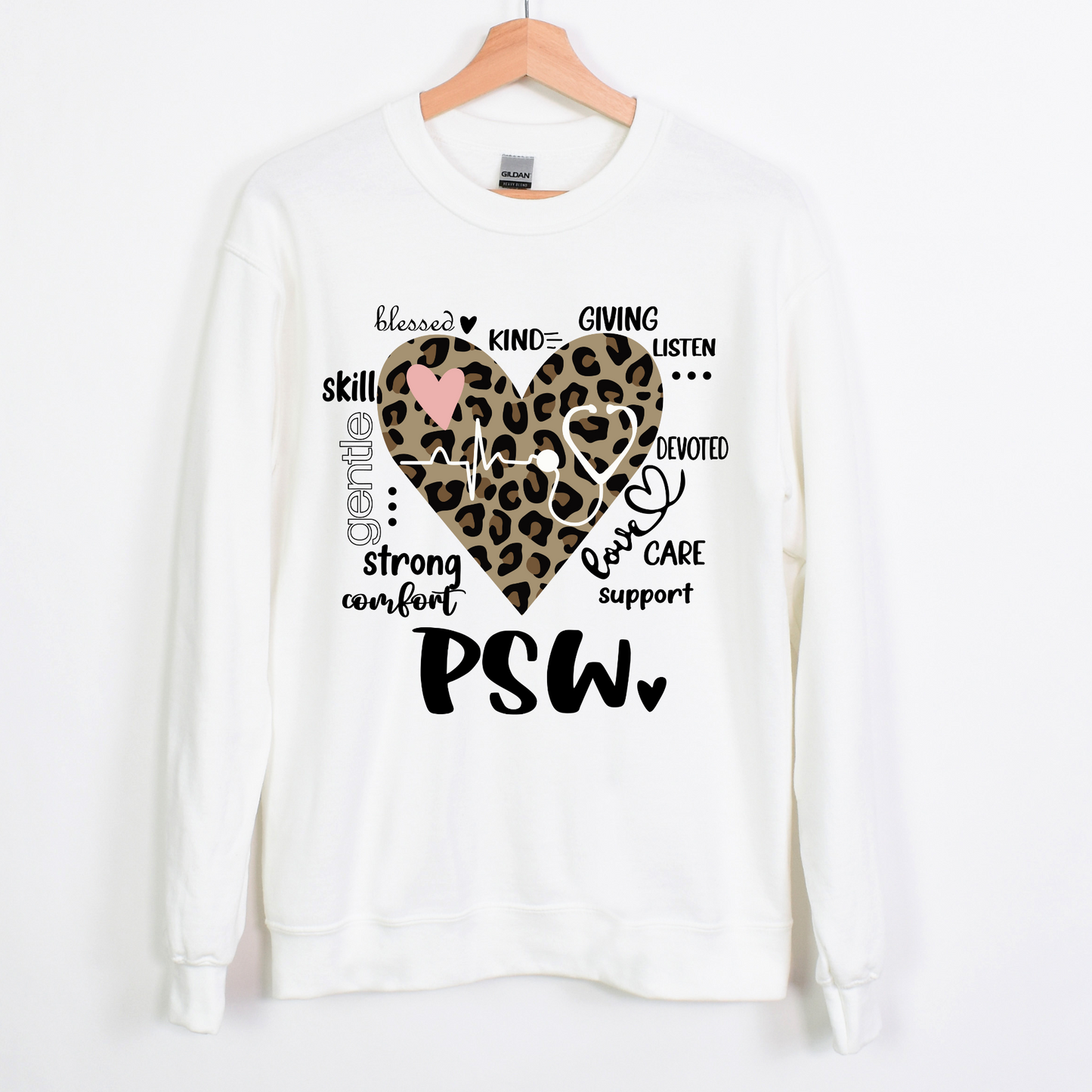 PSW all things plus Heart Crewneck