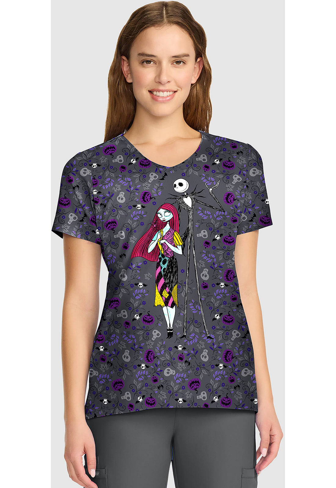 Full of Spirit Printed Scrub Top