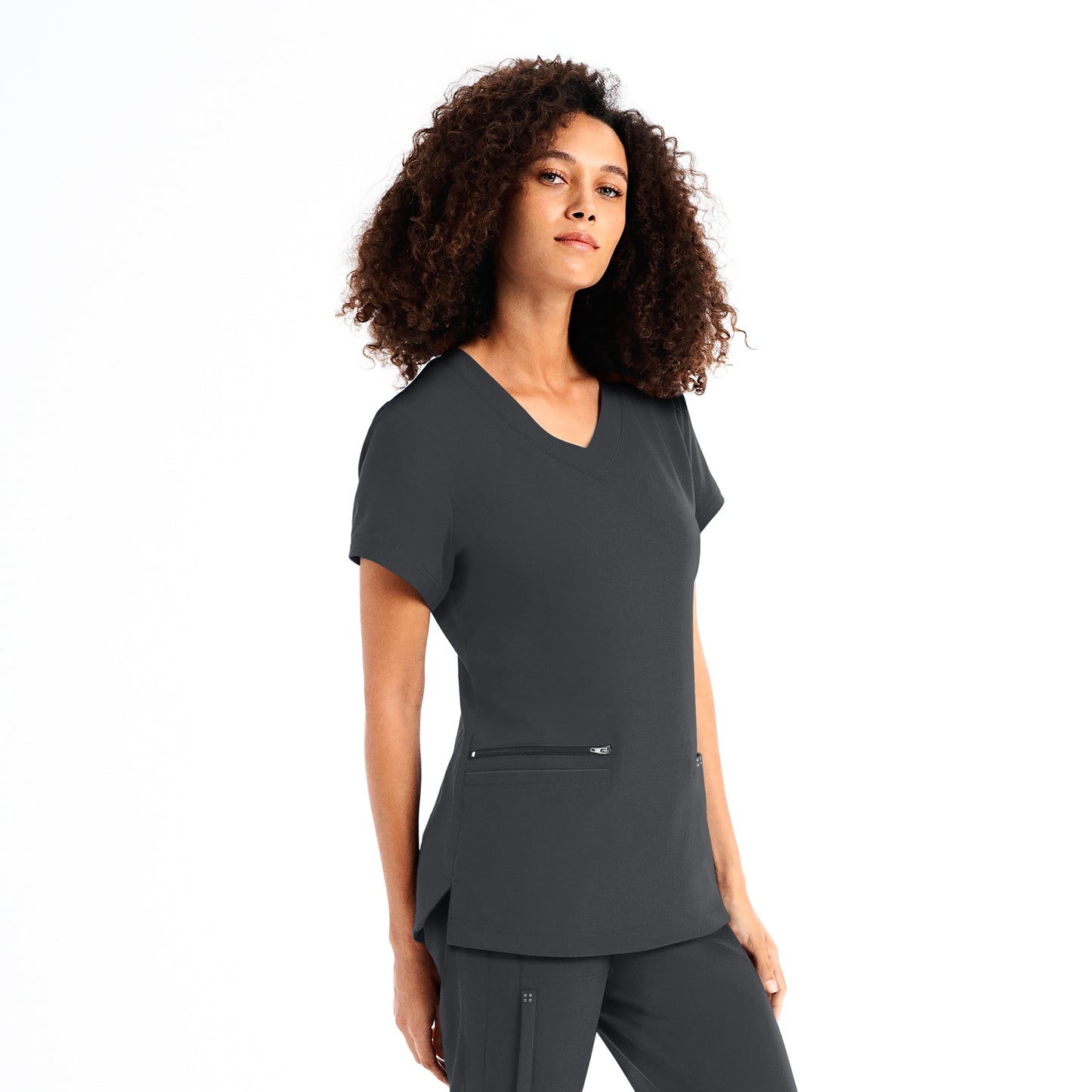 WT127- Women's 3 Pocket V Neck Top