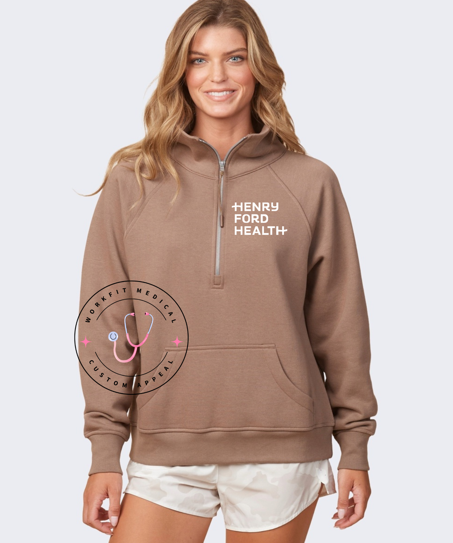 HFHC Ladies Boxy Half Zip Fleece