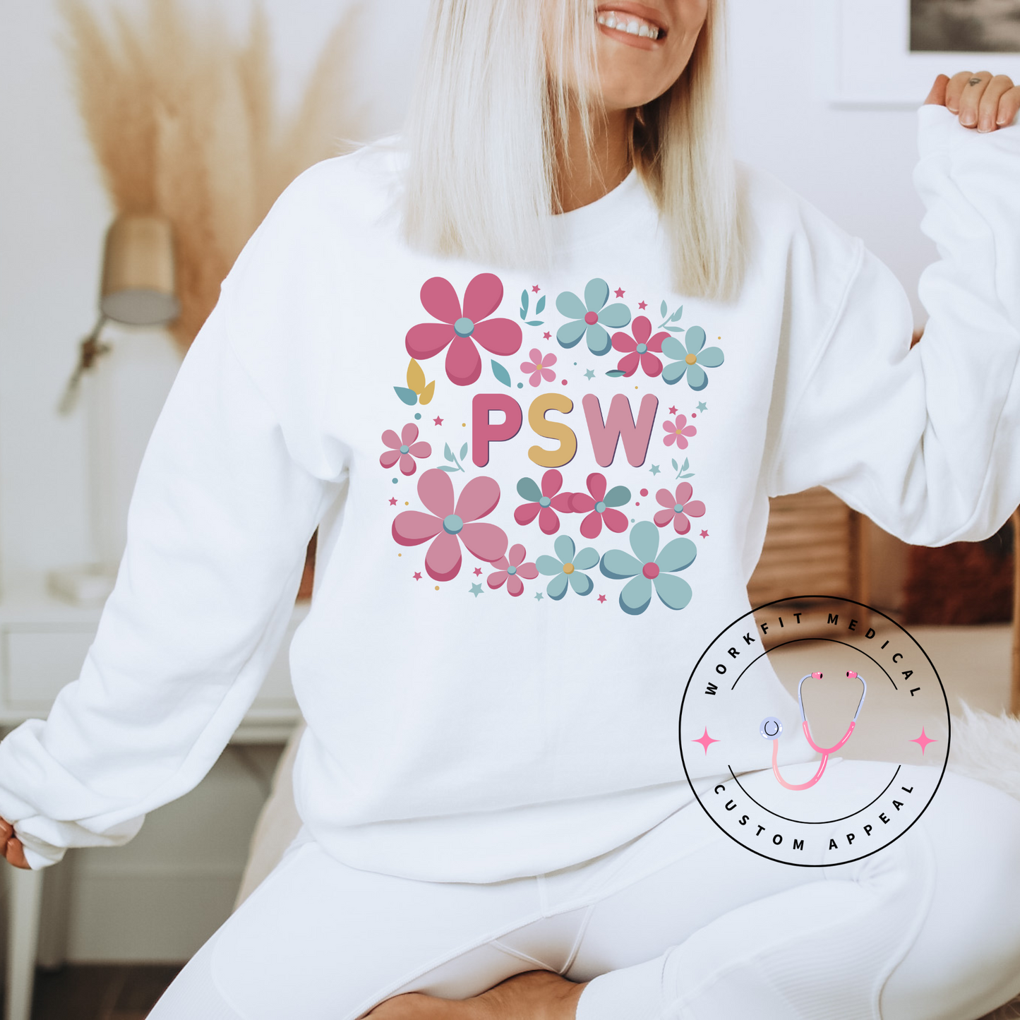 Vintage Floral PSW Crewneck
