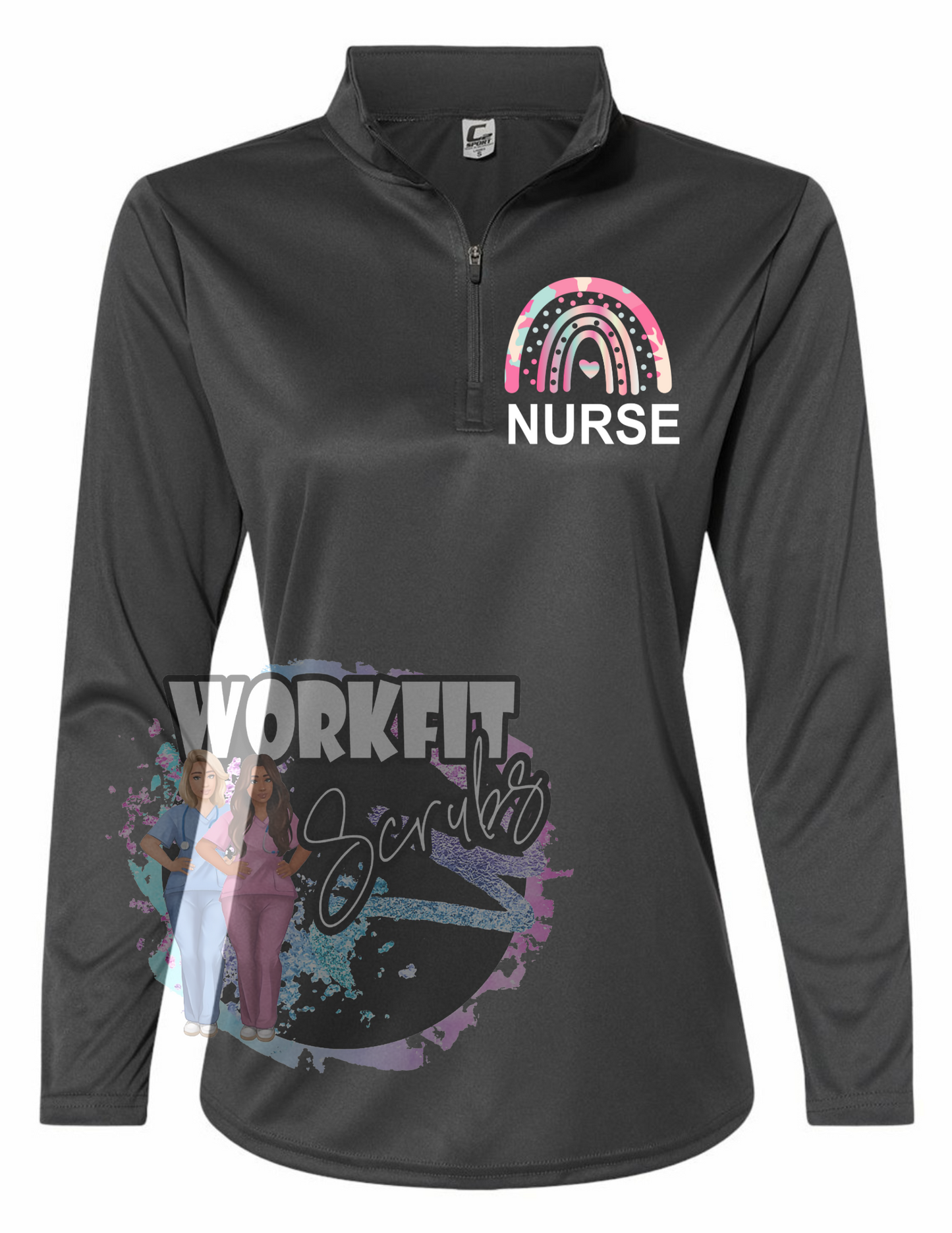 Nurse Rainbow 1/4 Zip Up