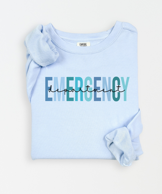 Chambray ER Dept Crewneck