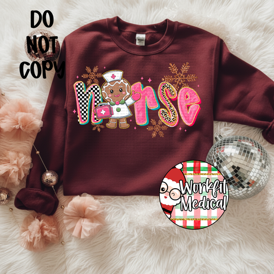 Gingerbread Nurse Crewneck
