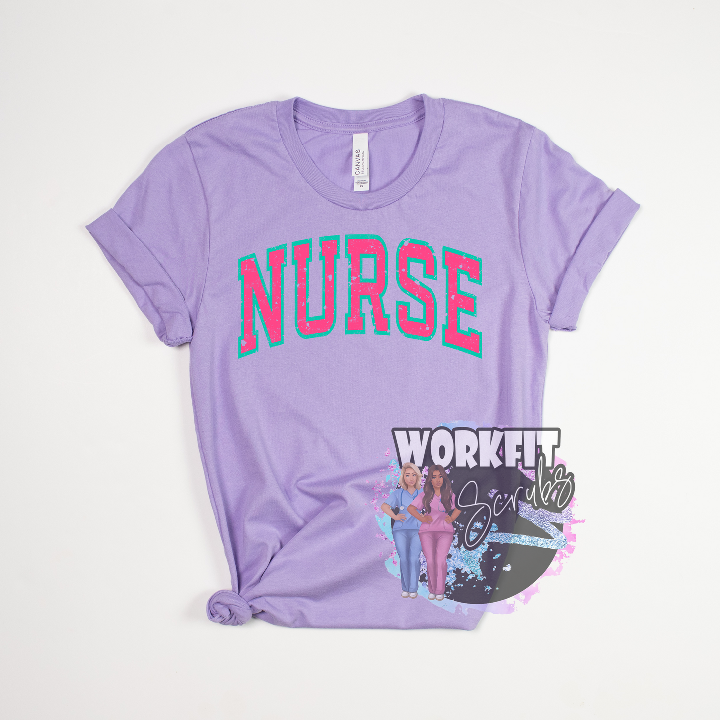 Varsity Pink/Teal Nurse Tee