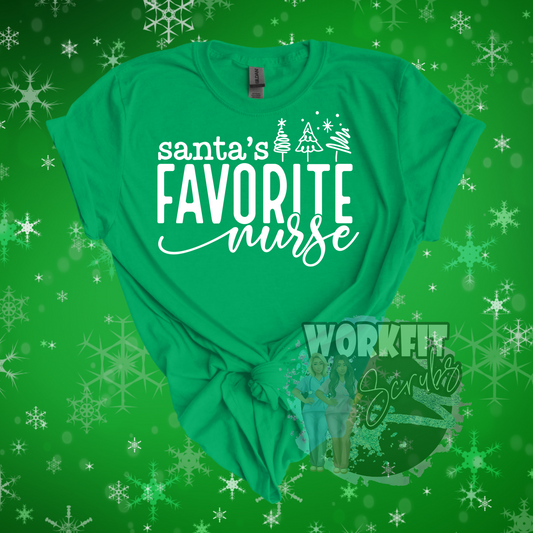 Santa's Favorite Nurse Tee
