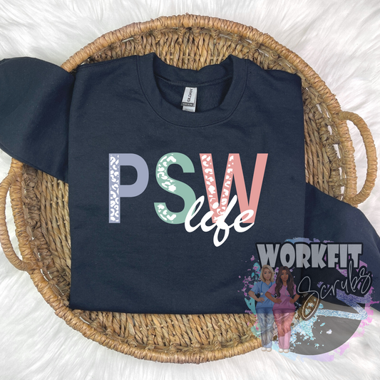 PSW Life Half Leopard Colour Crew