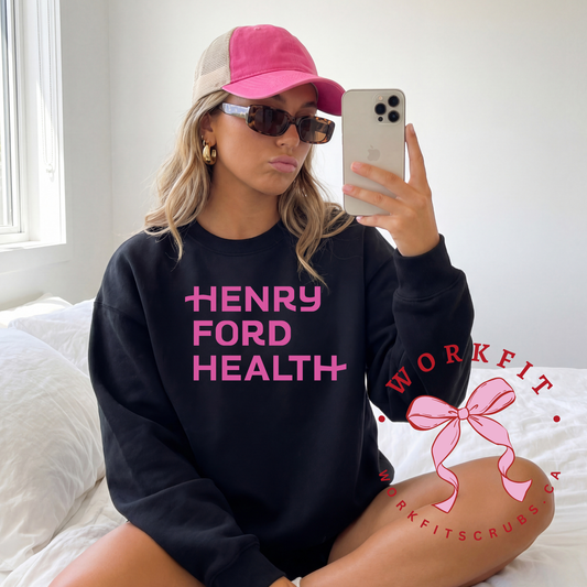 Pink Logo Crewnecks