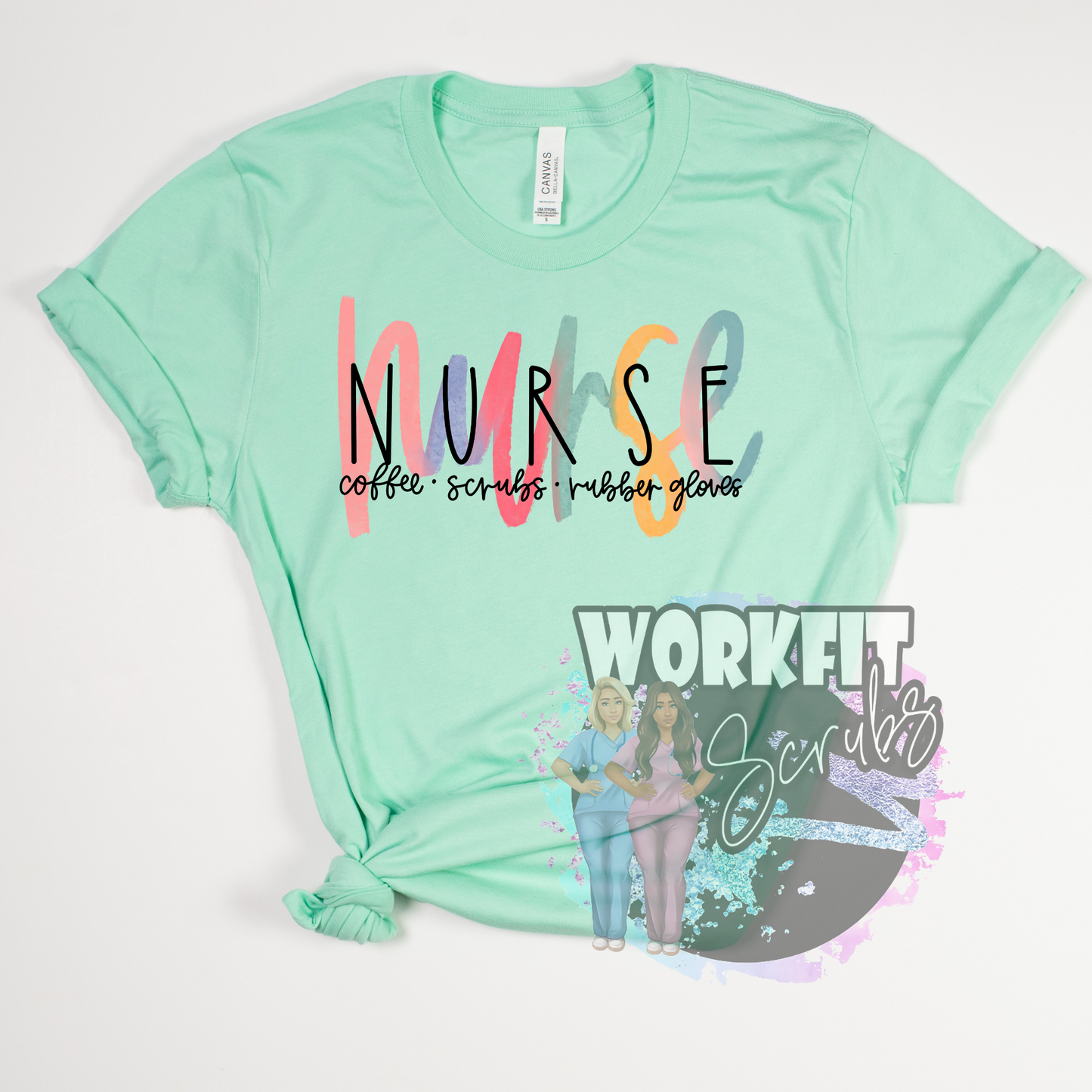 Scribble Nurse Coffee Scrubs