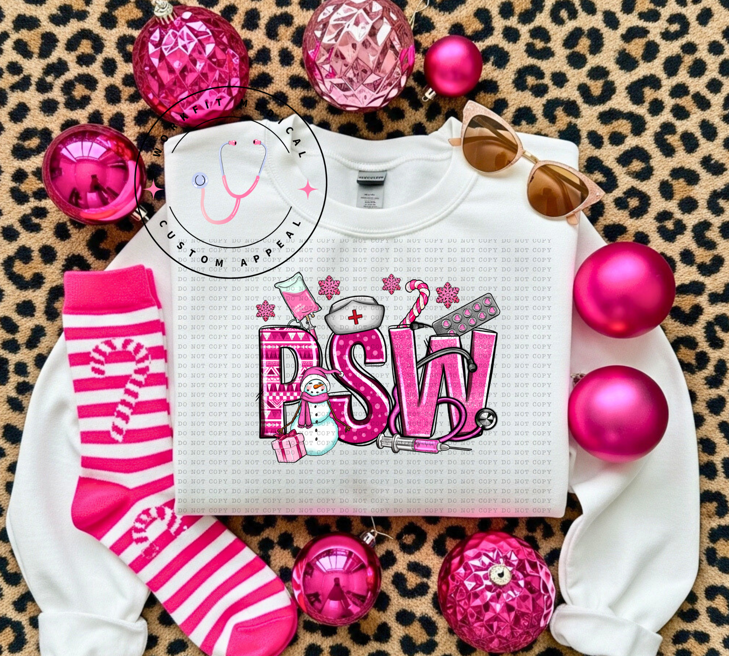 Pink PSW Holiday Crew