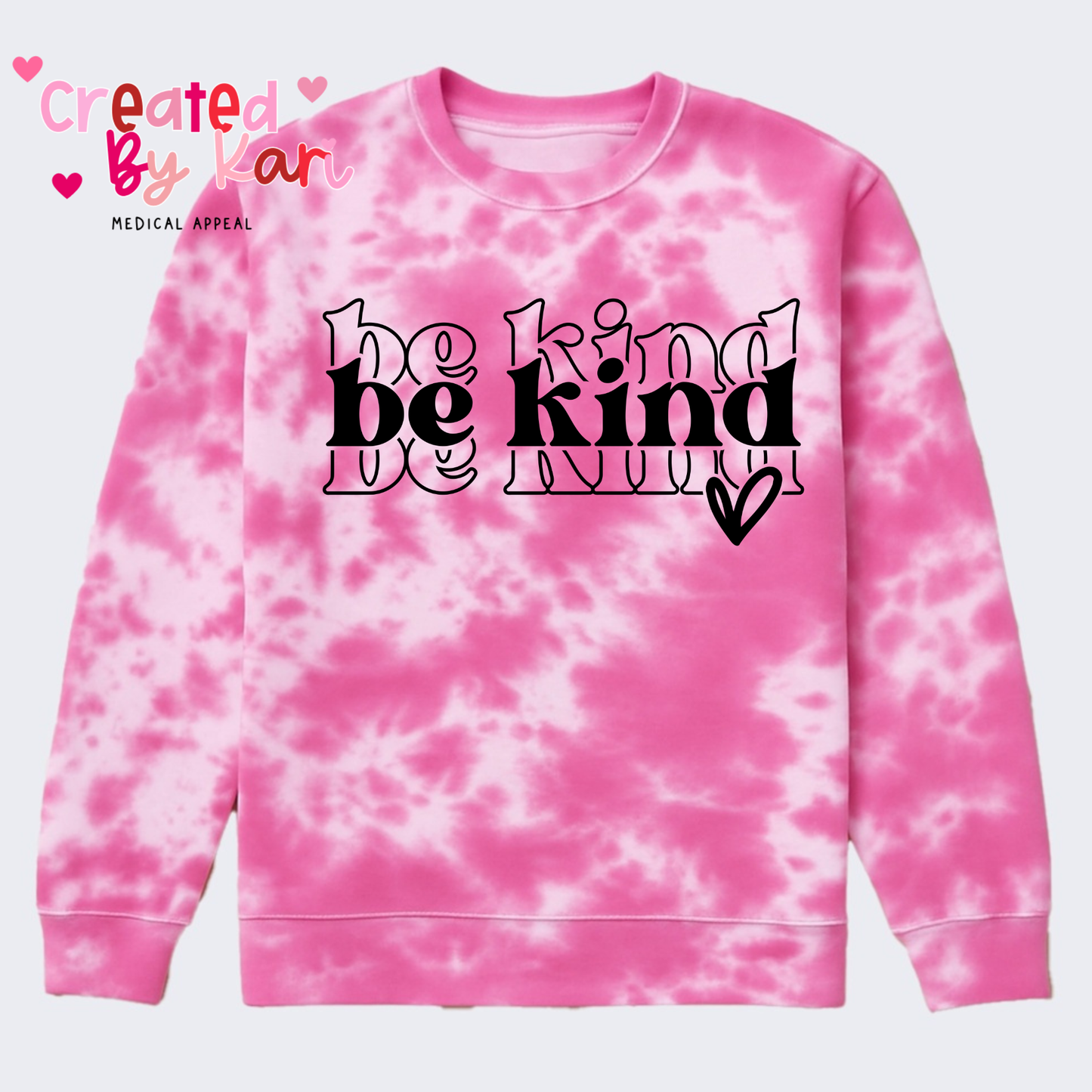 Adult Tie Dye Be Kind Crewneck