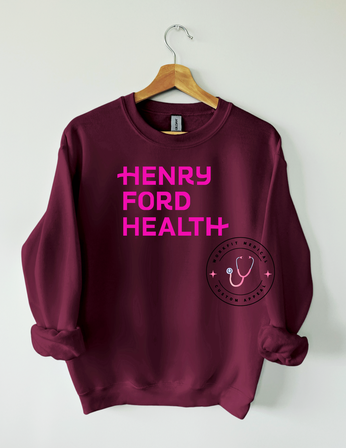 Pink Logo Crewnecks