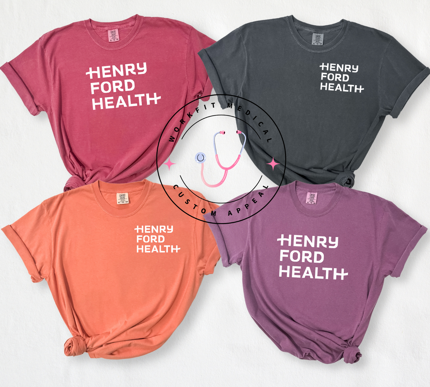 Henry Ford Health Dark Spring T-shirt bundle