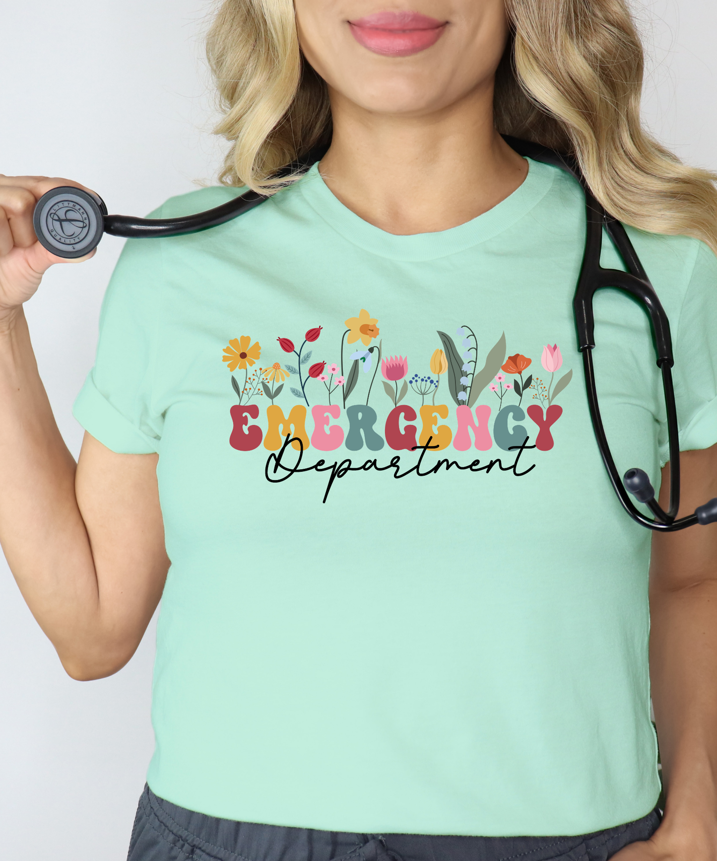 Floral Patch ER Dept Tee