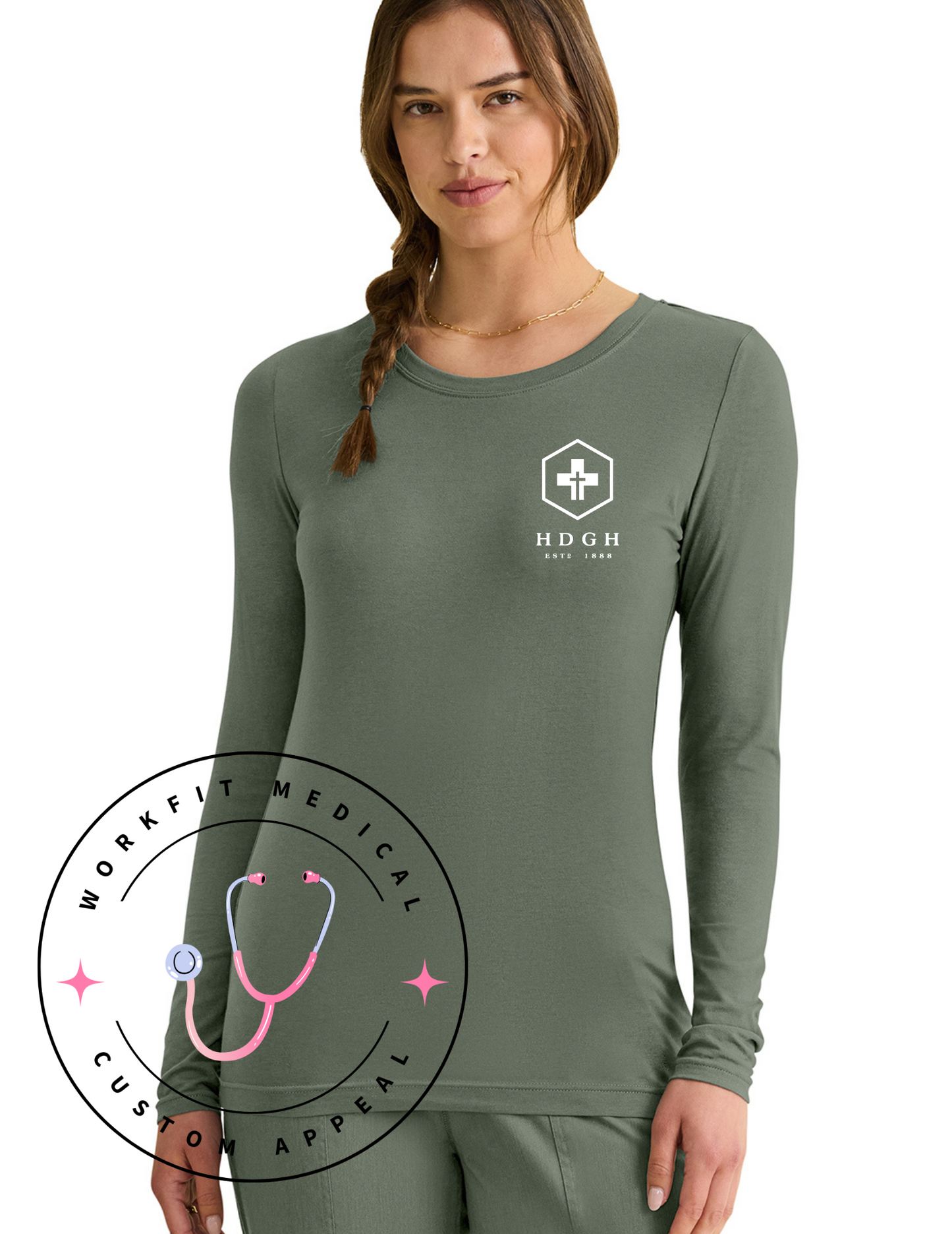 HDGH Stretch Cotton Long Sleeve Tee
