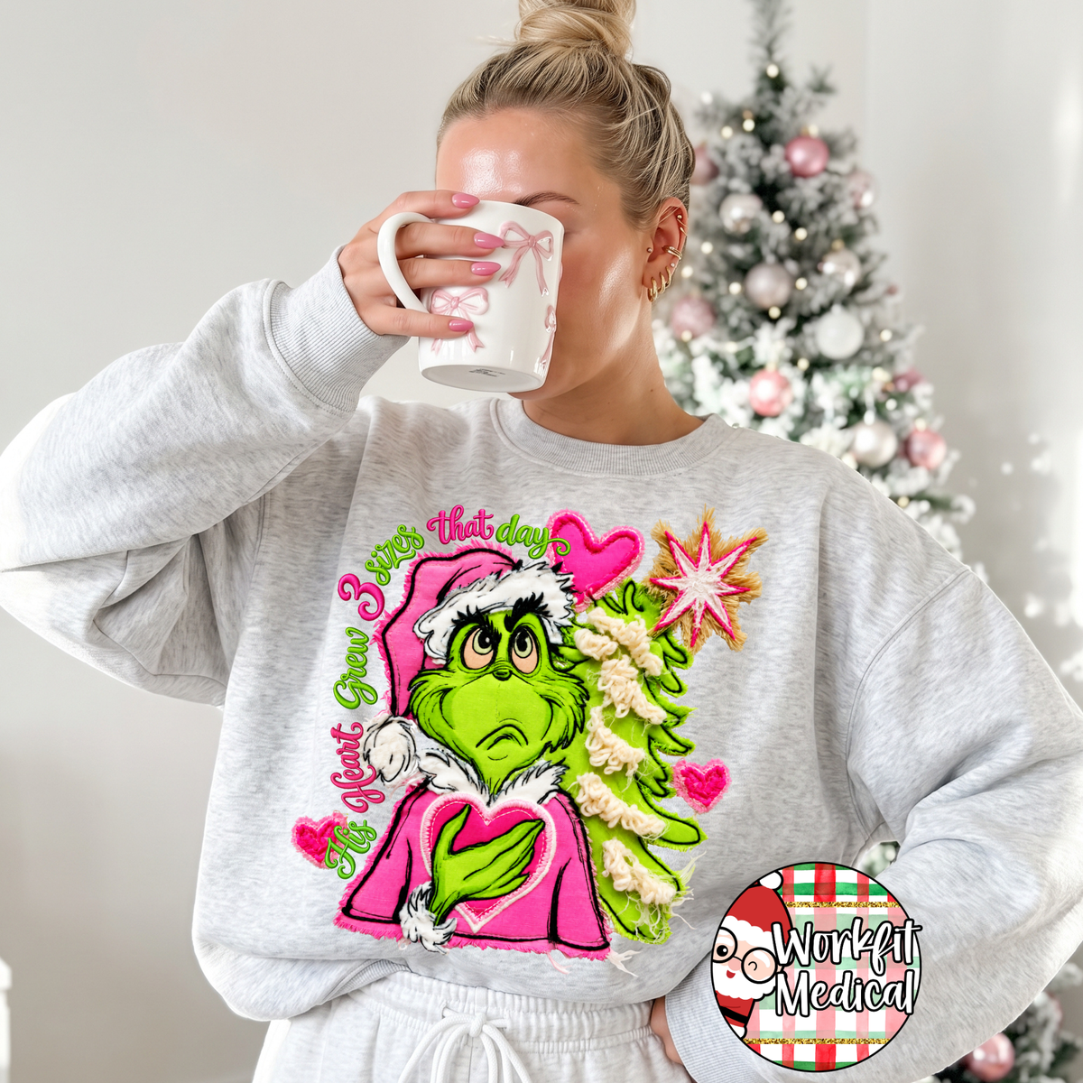 Heart grew 3 times that Day Crewneck