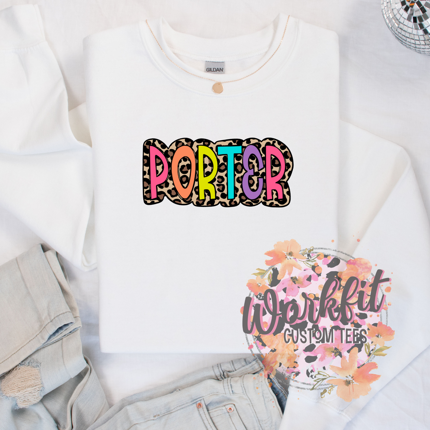 Colourful Leopard PORTER Crewneck