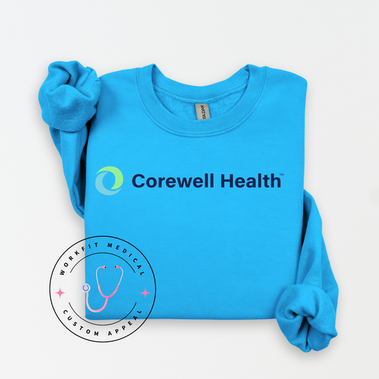 Corewell Health Crewnecks Work Fit Scrubs