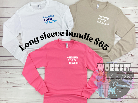 Henry Ford Health Care Long Sleeve bundle