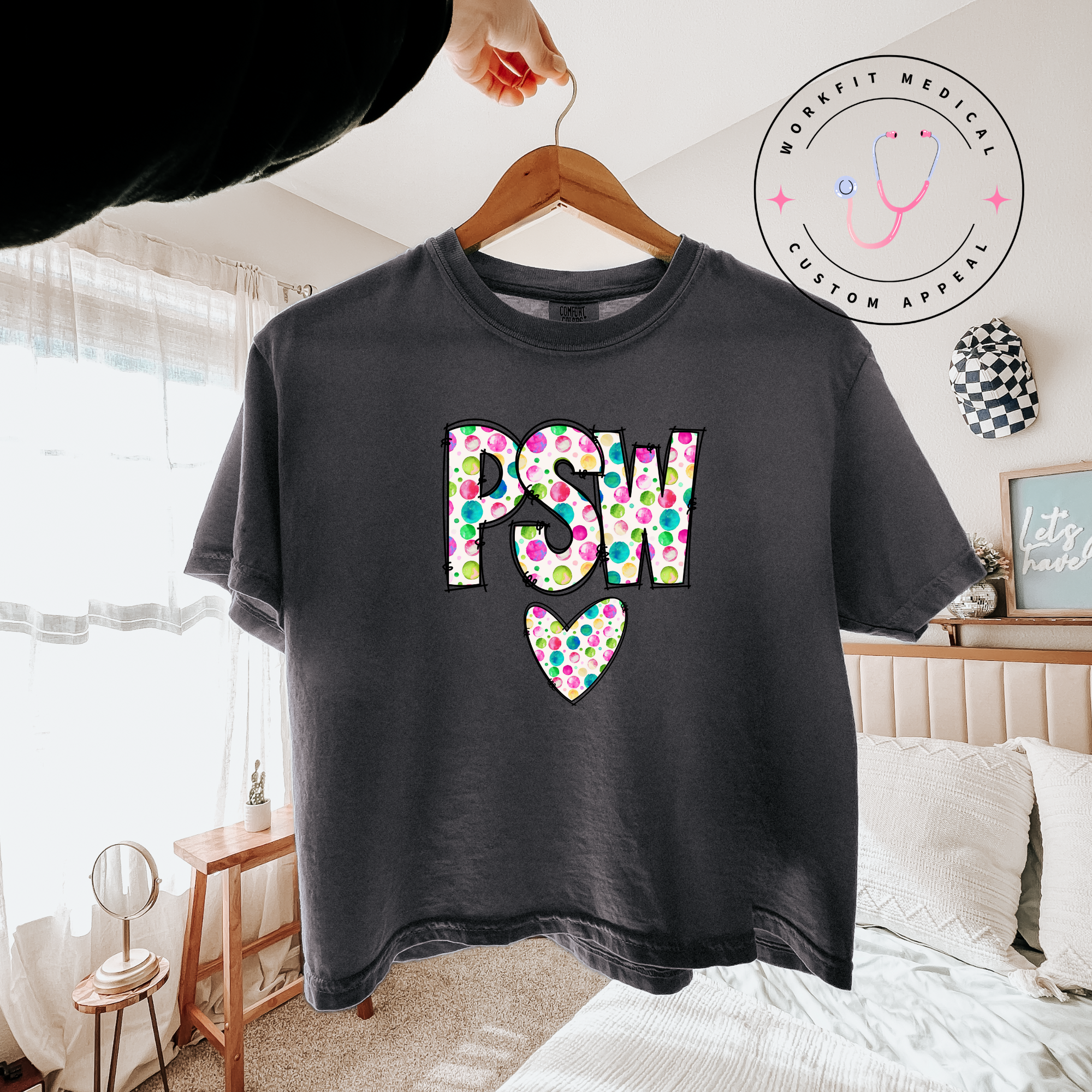 Poke a Dot Font PSW T-Shirt – Work Fit Scrubs