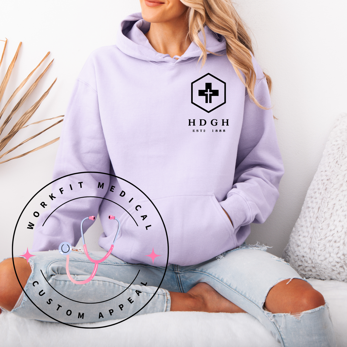 Spring Lavendar Rep your Workplace Hoodies