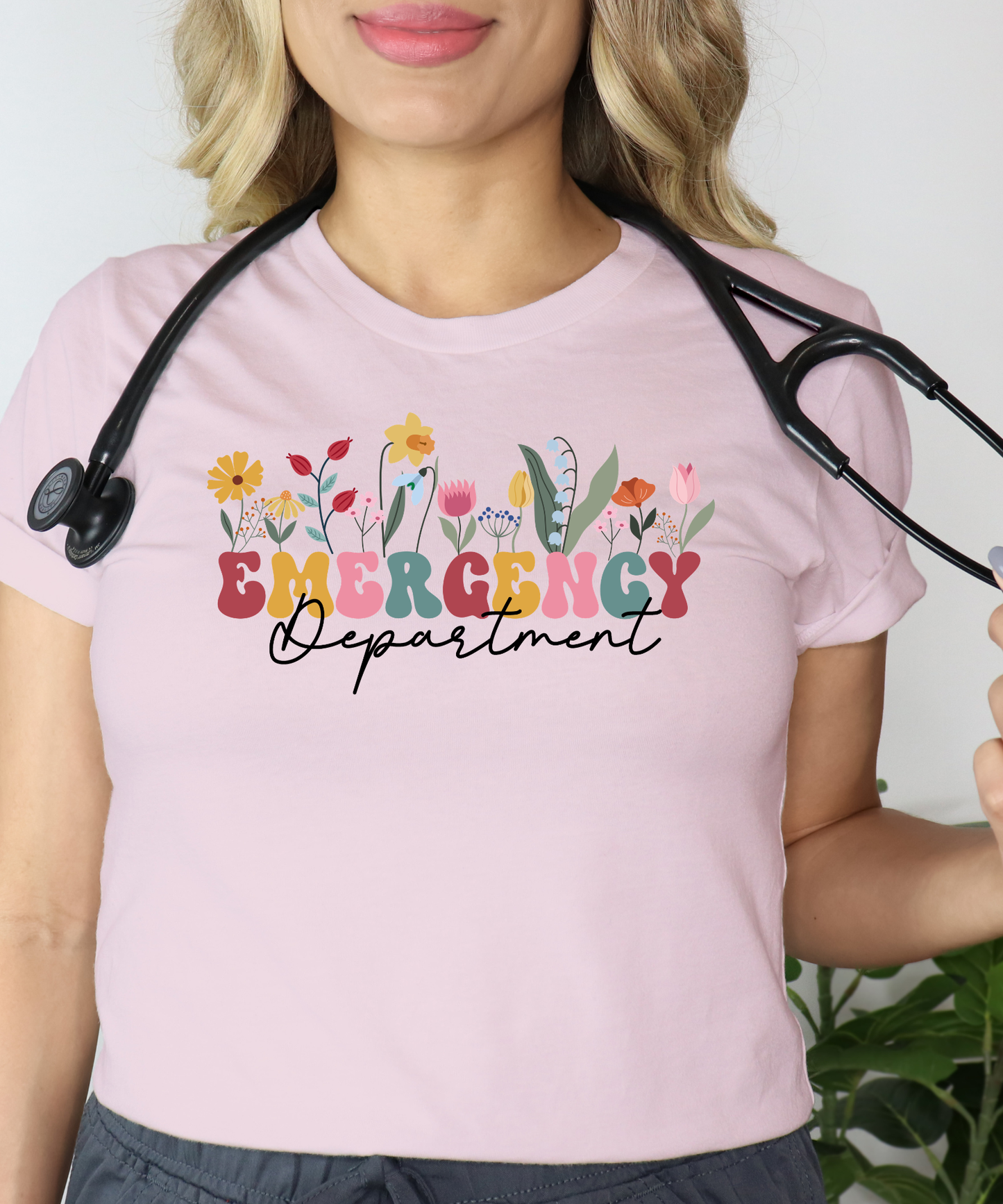 Floral Patch ER Dept Tee