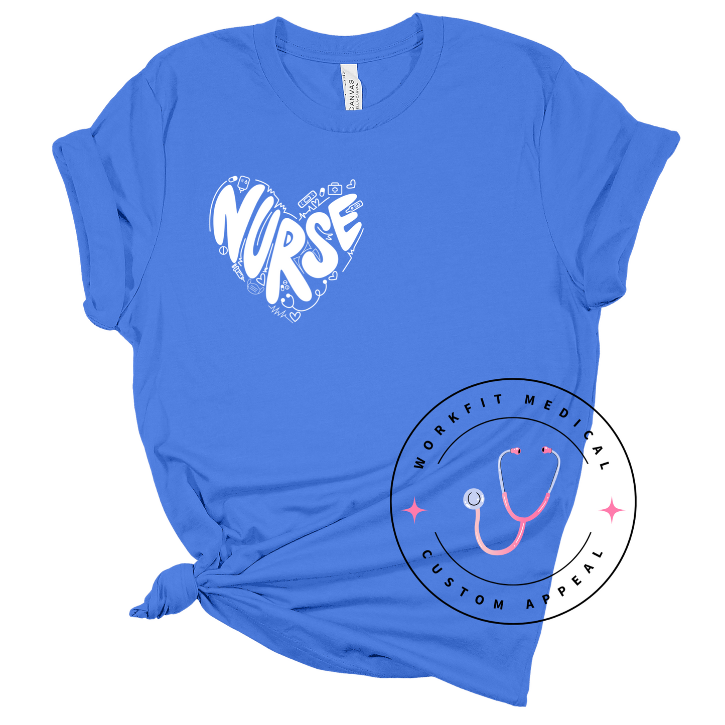 Down Heart Nurse Tee