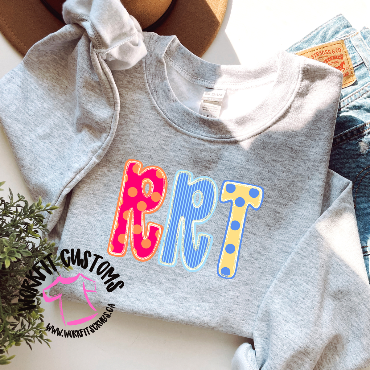 RRT polka dot crewneck