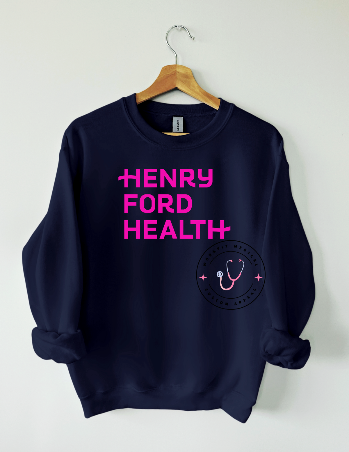 Pink Logo Crewnecks