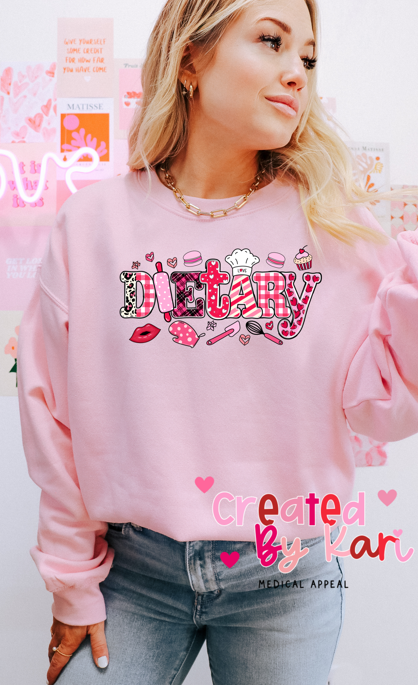 Dietary Love things V Day Crewneck