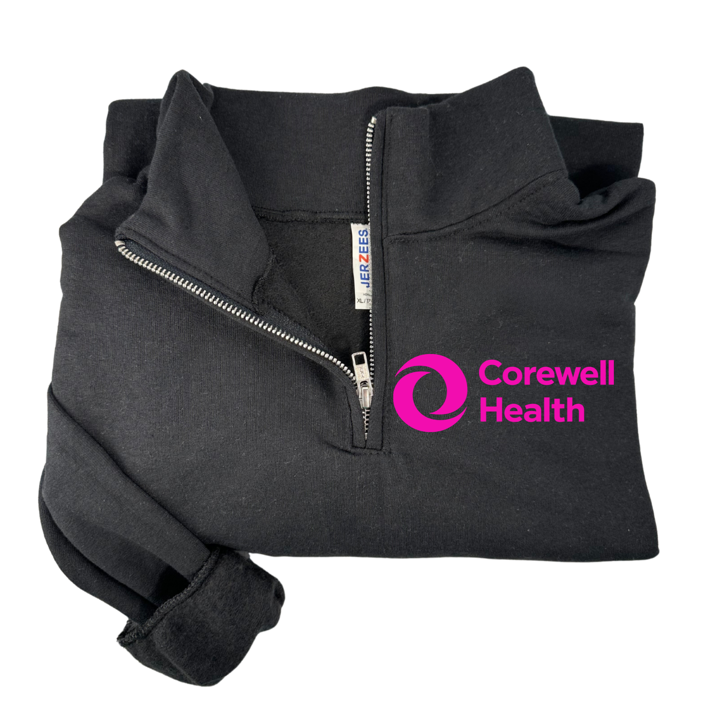 Corewell Health Black with Pink Logo 1/4 Zip
