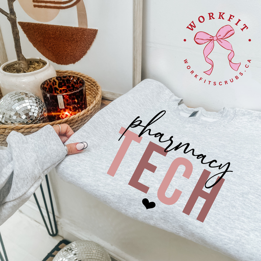 Pharmacy Tech Heart Crewneck