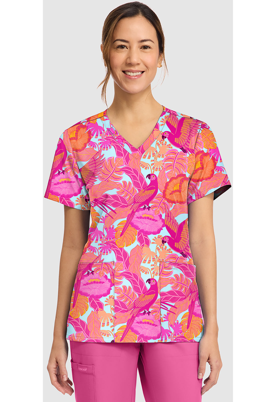 Women's Print V-Neck Printed Tops