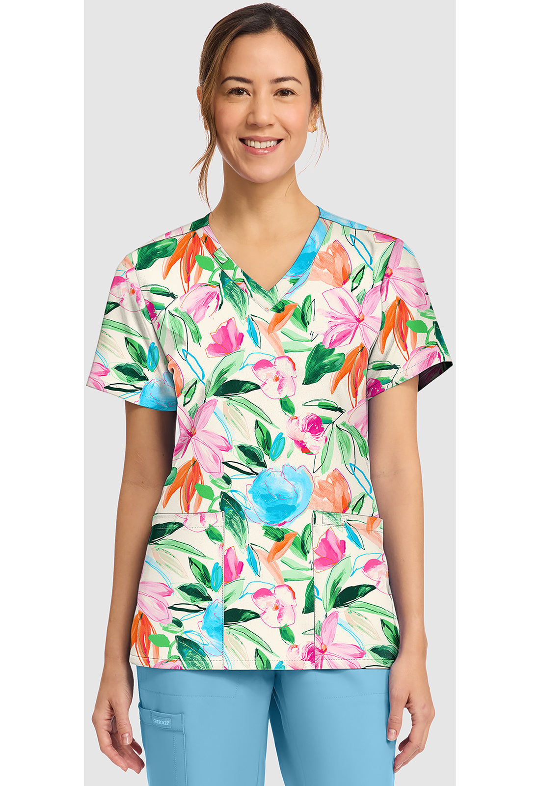 Women's Print V-Neck Printed Tops
