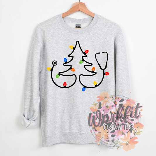 Crewneck - Medical Christmas - Tree lights